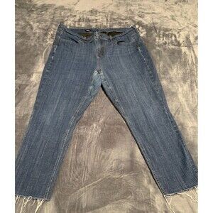 NYDJ Jeans Women's 20 Blue Boost‎ Skinny Raw Hem Plus Lined